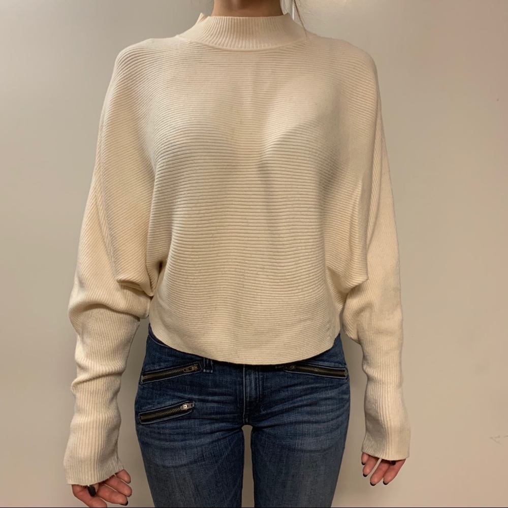 ZARA Off White Half Turtleneck Knit